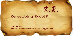 Keresztény Rudolf névjegykártya